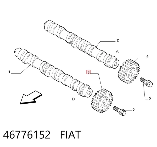 Шестерня выпускного распредвала 46776152 Fiat/Alfa/Lancia