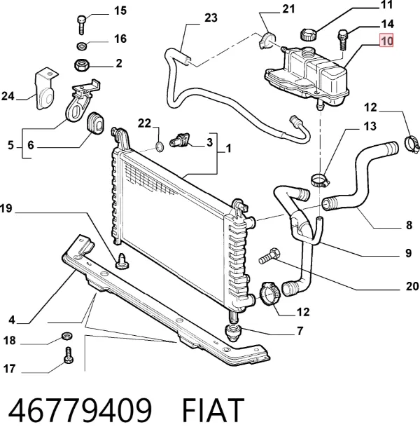 Бачок системы охлаждения 46779409 Fiat/Alfa/Lancia