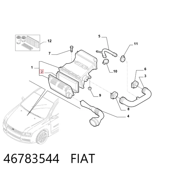Воздушный фильтр 46783544 Fiat/Alfa/Lancia