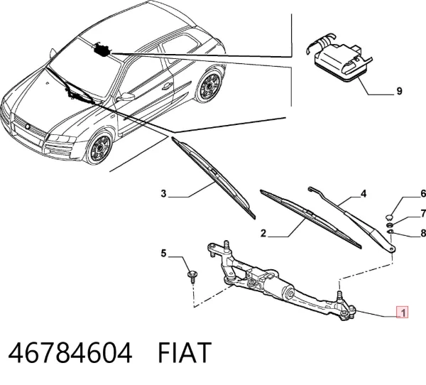 Мотор дворников 46784604 Fiat/Alfa/Lancia
