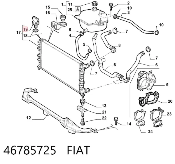 Крышка расширительного бачка 46785725 Fiat/Alfa/Lancia