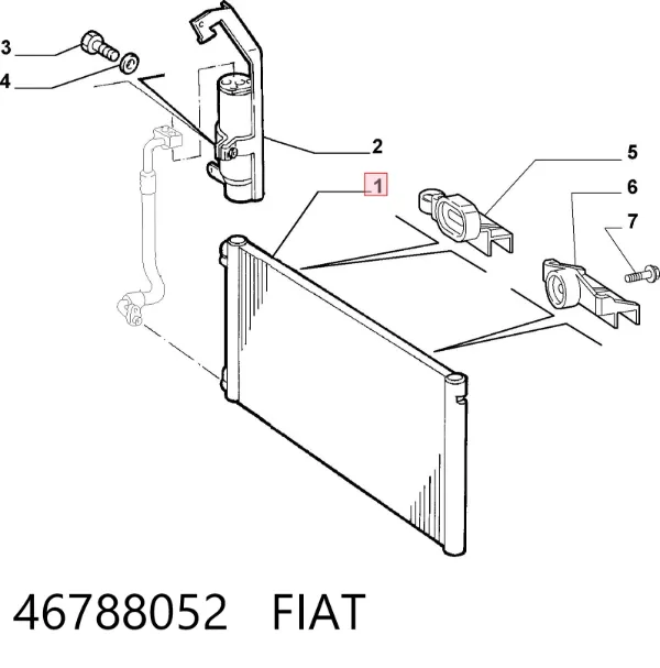 Радиатор кондиционера 46788052 Fiat/Alfa/Lancia
