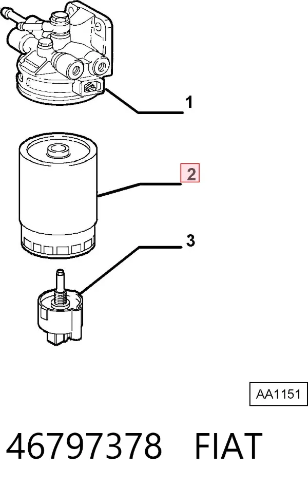 Топливный фильтр 46797378 Fiat/Alfa/Lancia