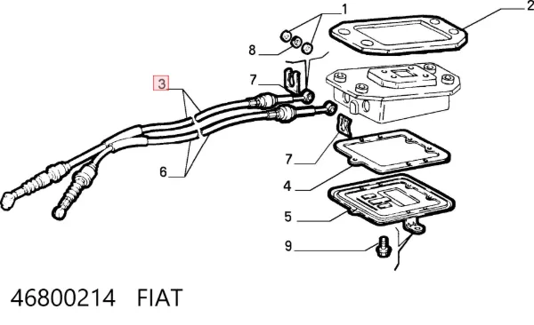 Трос переключения передач, селектора 46800214 Fiat/Alfa/Lancia
