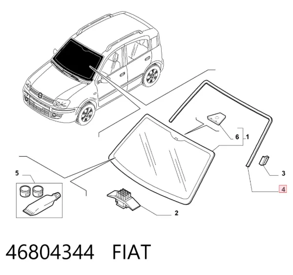 Уплотнитель лобового стекла 46804344 Fiat/Alfa/Lancia