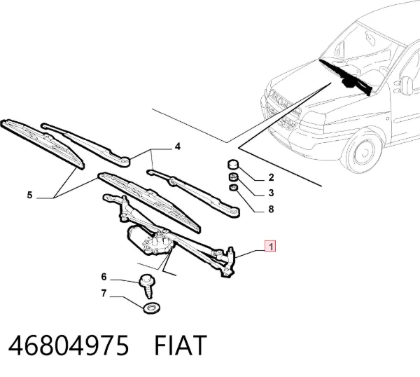 Трапеция дворников 46804975 Fiat/Alfa/Lancia