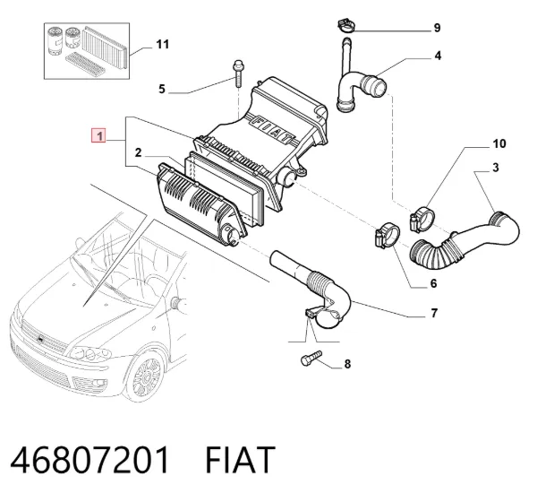 Корпус фильтра 46807201 Fiat/Alfa/Lancia
