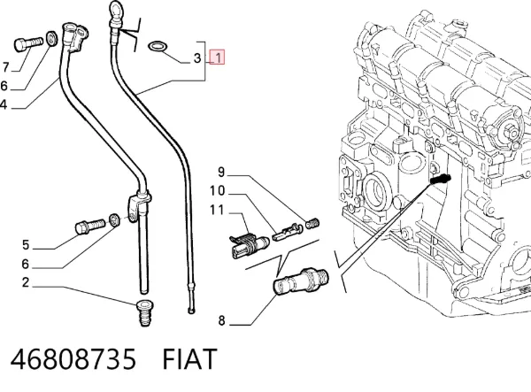 Щуп масляный 46808735 Fiat/Alfa/Lancia