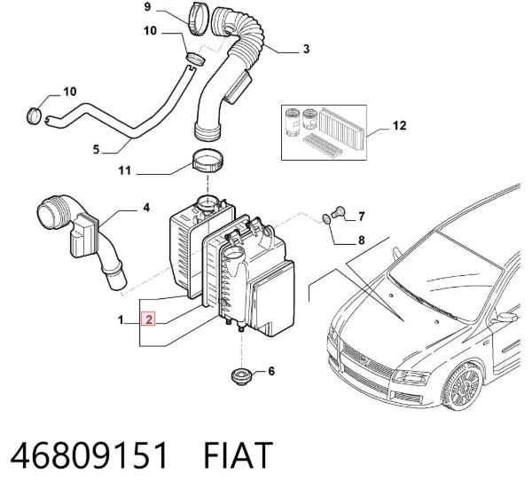 Воздушный фильтр 46809151 Fiat/Alfa/Lancia