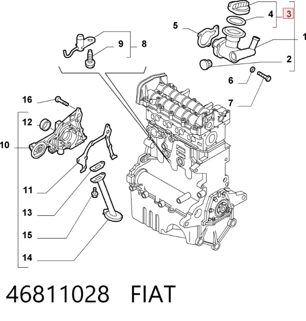 Крышка маслозаливной горловины 46811028 Fiat/Alfa/Lancia