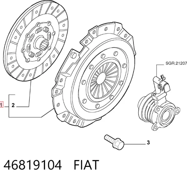 Сцепление 46819104 Fiat/Alfa/Lancia
