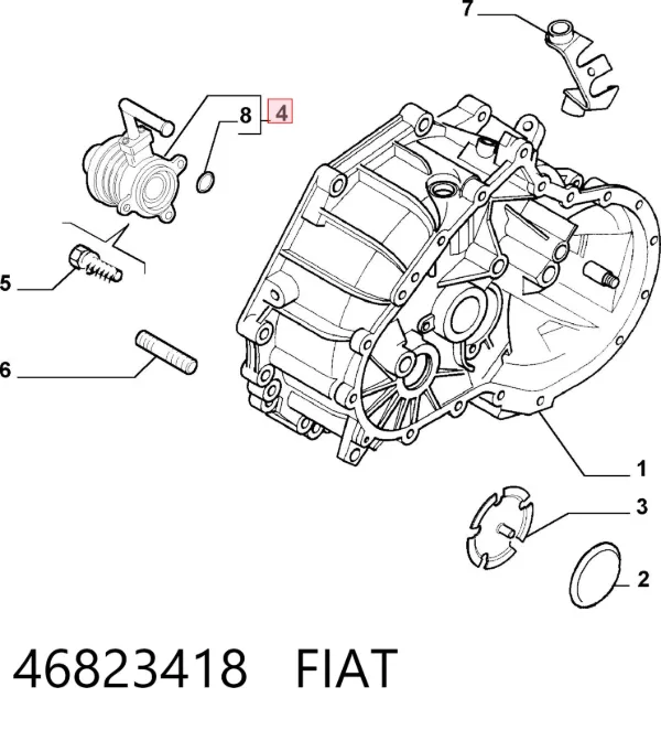 Рабочий цилиндр сцепления в сборе 46823418 Fiat/Alfa/Lancia