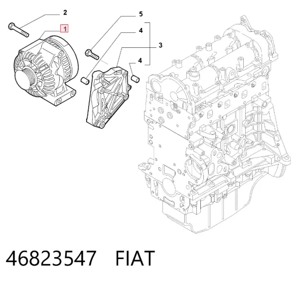 Генератор 46823547 Fiat/Alfa/Lancia
