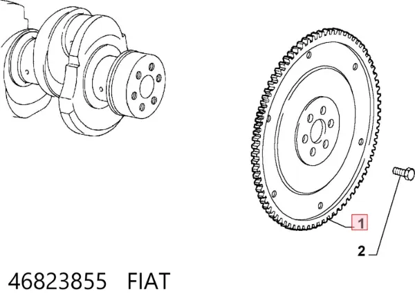 Маховик 46823855 Fiat/Alfa/Lancia