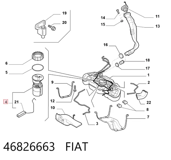 Бензонасос 46826663 Fiat/Alfa/Lancia