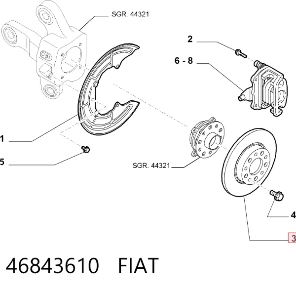 Тормозные диски 46843610 Fiat/Alfa/Lancia