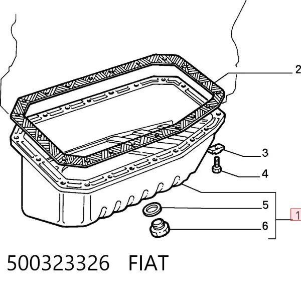 Поддон двигателя 500323326 Fiat/Alfa/Lancia