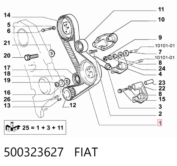Ремень ГРМ 500323627 Fiat/Alfa/Lancia