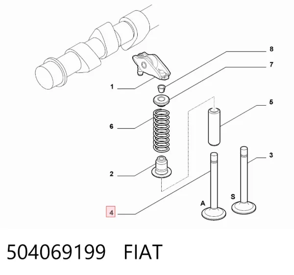 Впускной клапан 504069199 Fiat/Alfa/Lancia