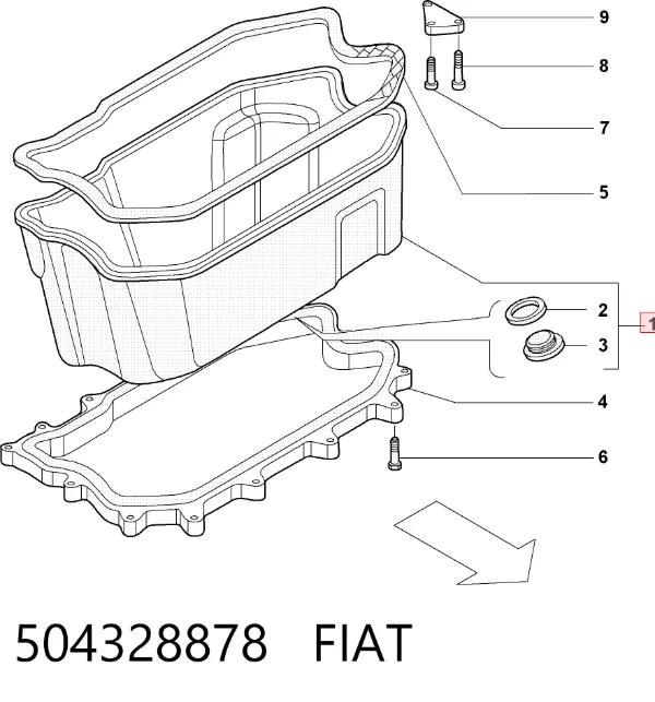 Поддон двигателя 504328878 Fiat/Alfa/Lancia