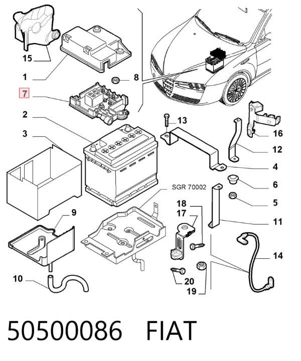 Компрессор кондиционера 50500086 Fiat/Alfa/Lancia