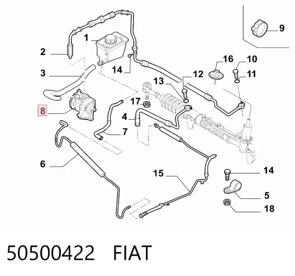 Насос ГУР 50500422 Fiat/Alfa/Lancia