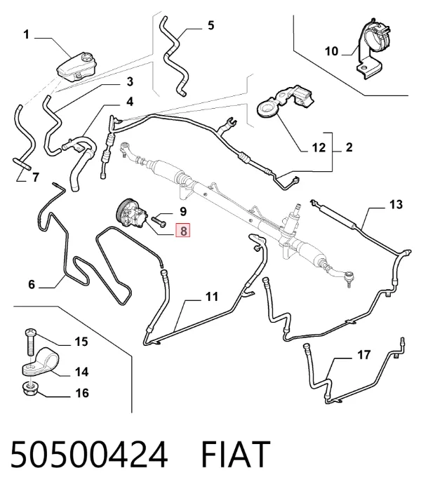 Насос ГУР 50500424 Fiat/Alfa/Lancia