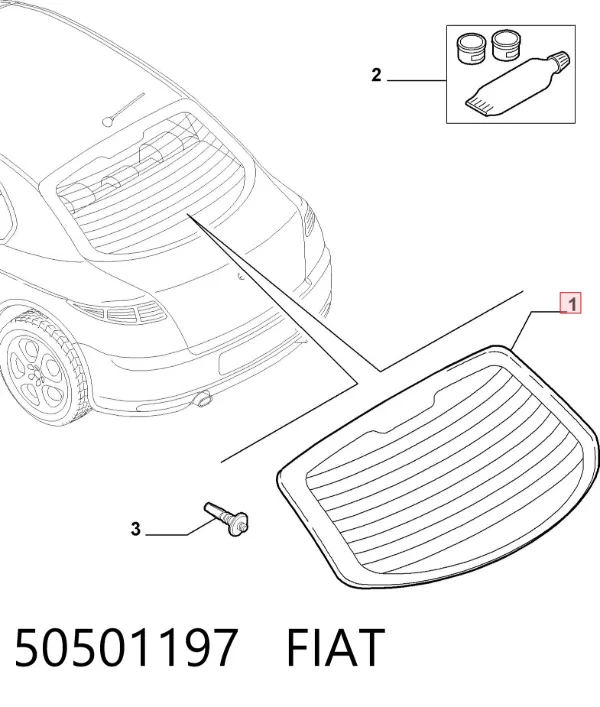 Лобовое стекло 50501197 Fiat/Alfa/Lancia