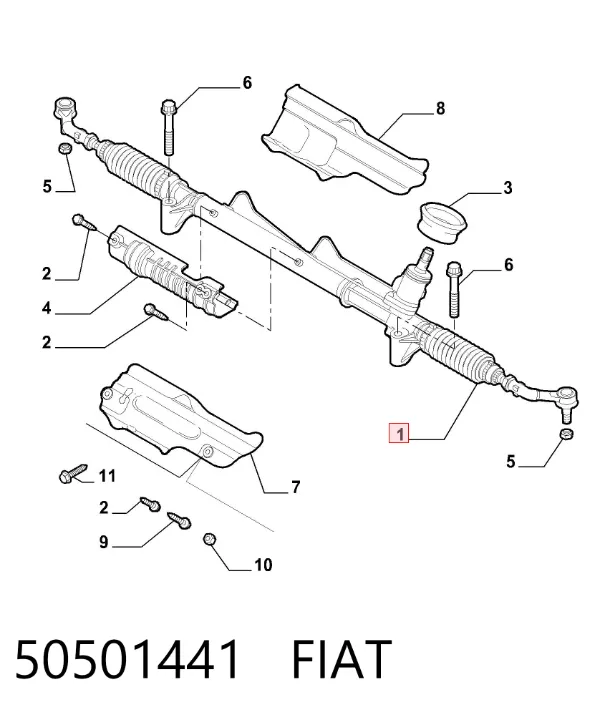 Рулевая рейка 50501441 Fiat/Alfa/Lancia