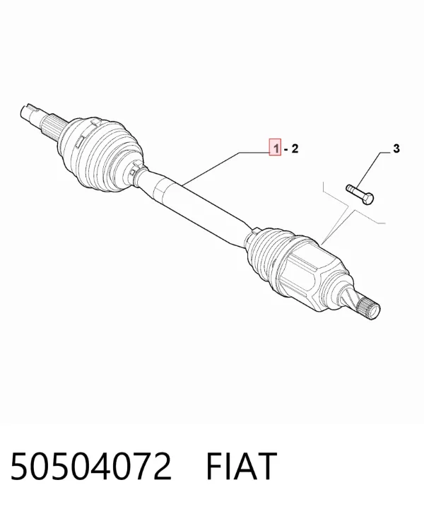 Правая полуось 50504072 Fiat/Alfa/Lancia