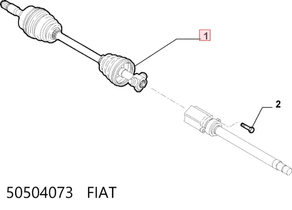 Правая полуось 50504073 Fiat/Alfa/Lancia