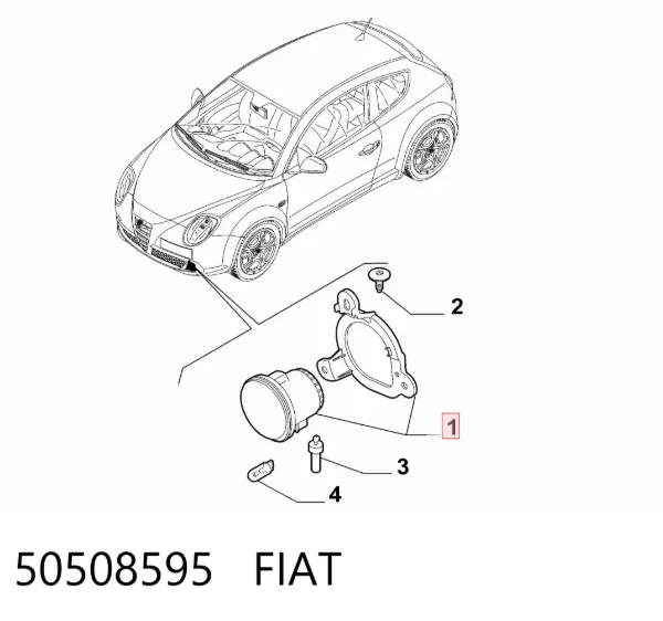 Фара противотуманная левая 50508595 Fiat/Alfa/Lancia