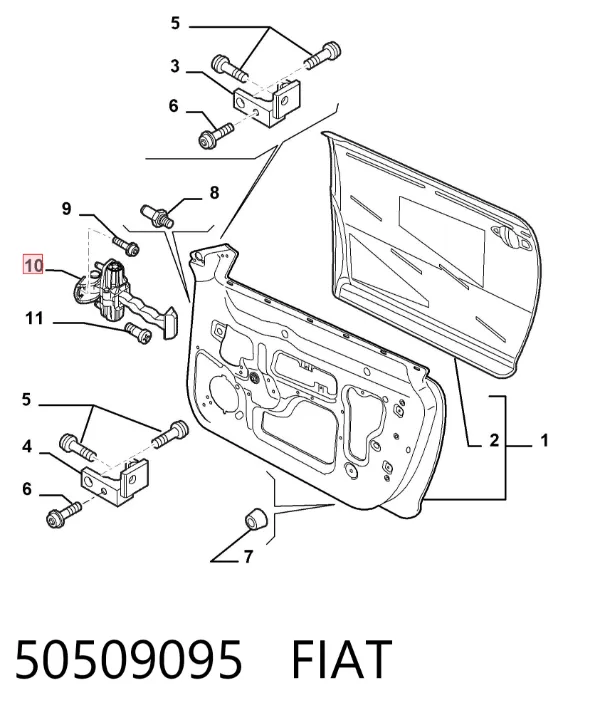 Ограничитель двери 50509095 Fiat/Alfa/Lancia