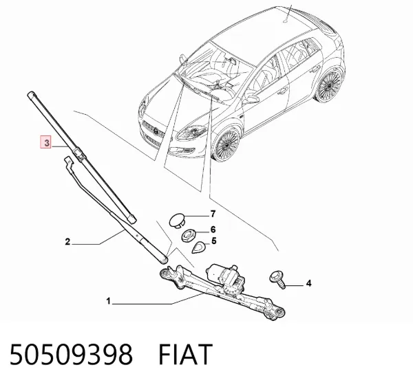 Щетки стеклоочистителя 50509398 Fiat/Alfa/Lancia