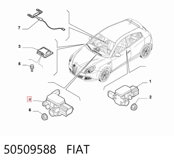 Датчик удара 50509588 Fiat/Alfa/Lancia