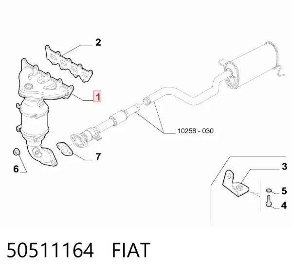 Катализатор 50511164 Fiat/Alfa/Lancia