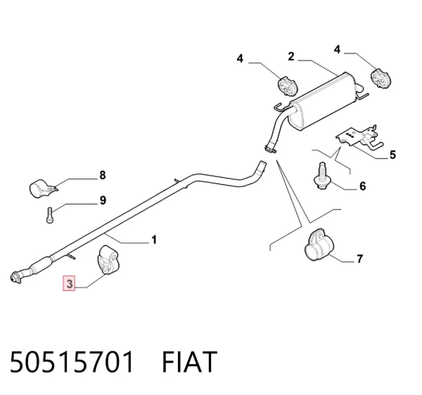 Подушка глушителя 50515701 Fiat/Alfa/Lancia