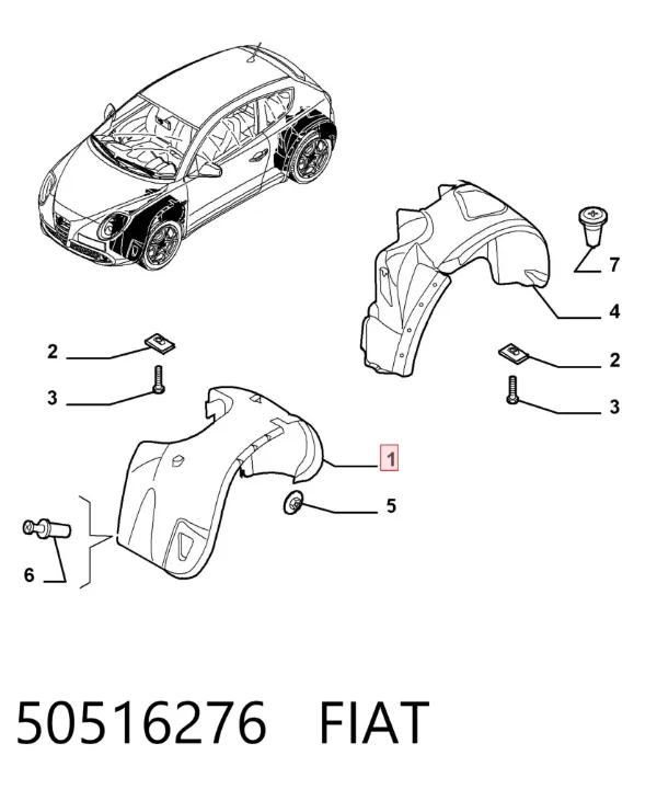 Подкрылок передний правый 1425FP1 Polcar