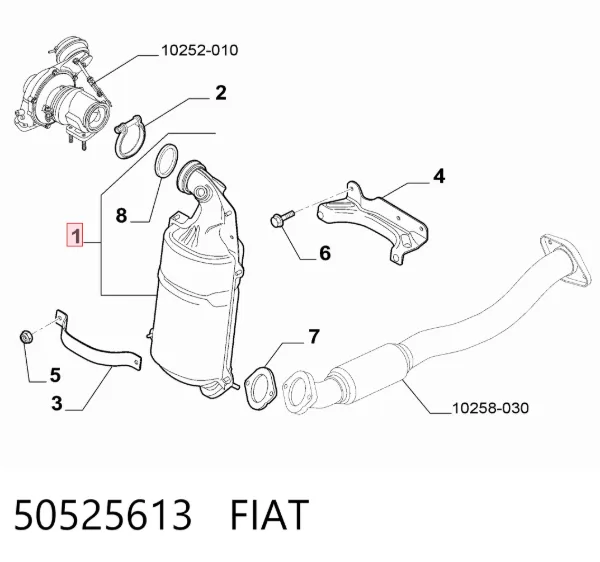 Сажевый фильтр 50525613 Fiat/Alfa/Lancia