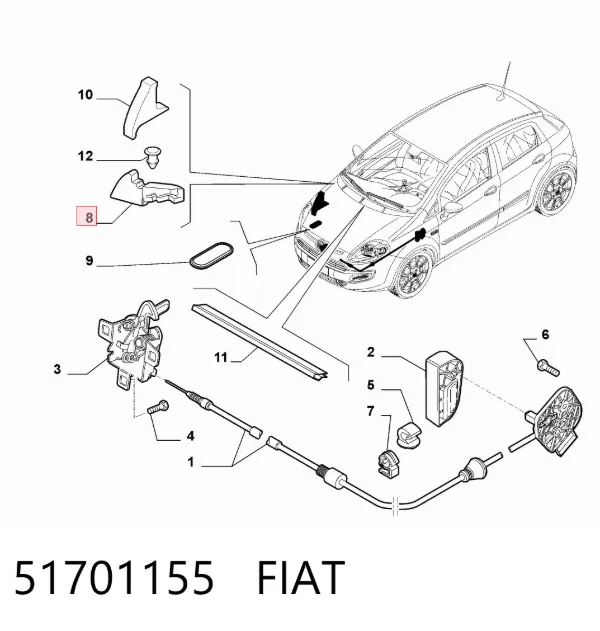 Капот 51701155 Fiat/Alfa/Lancia