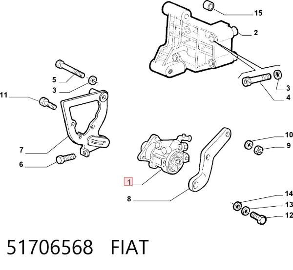 Насос ГУР 51706568 Fiat/Alfa/Lancia
