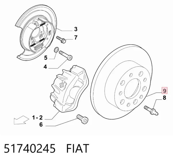Тормозные диски 51740245 Fiat/Alfa/Lancia