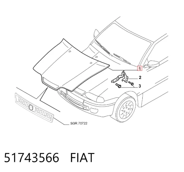 Капот 51743566 Fiat/Alfa/Lancia