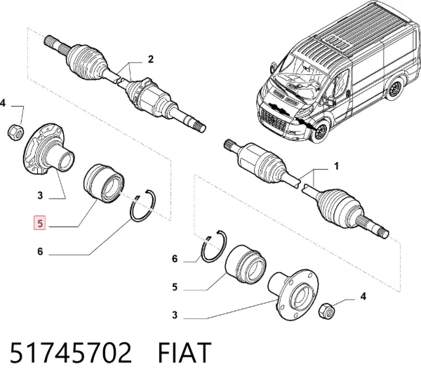 Подшипник ступицы 51745702 Fiat/Alfa/Lancia