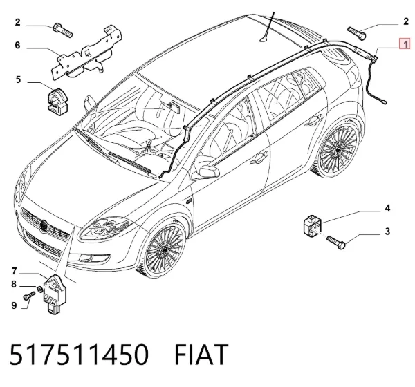 Шторка боковая, левая 517511450 Fiat/Alfa/Lancia