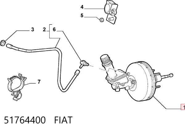 Главный тормозной цилиндр 51764400 Fiat/Alfa/Lancia