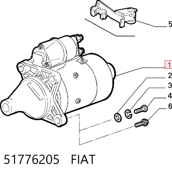 Стартер 51776205 Fiat/Alfa/Lancia