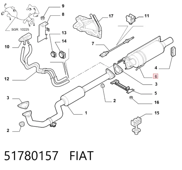 Сажевый фильтр 51780157 Fiat/Alfa/Lancia