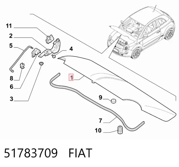 Капот 51783709 Fiat/Alfa/Lancia