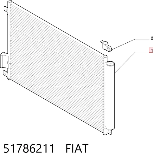 Радиатор кондиционера 51786211 Fiat/Alfa/Lancia